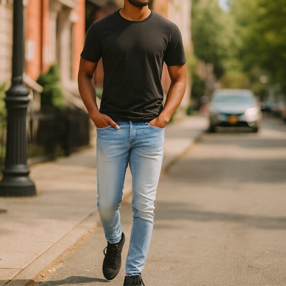 PacSun Active Stretch Skinny Jeans Light Wash Men's 32x32 Soft Denim Casual - Picture 2 of 15